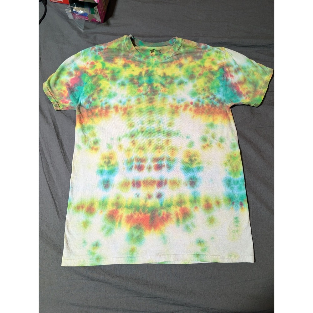 Hanes Shirt Unisex Medium Tie Dye Short Sleeve Single Stitch *